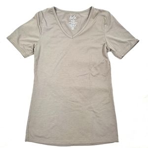 Kalon Grey Short Sleeve V-neck T-Shirt